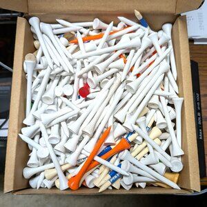 13 oz OF GOLF TEES - NEW AND GENTLY USED - DIFFERENT KINDS, COLORS AND SIZES